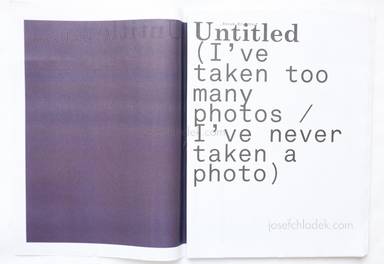 Sample page 1 for book  Anouk Kruithof – Untitled (I’ve taken too many photos/I’ve never taken a photo)