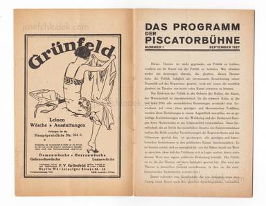 Sample page 1 for book  Piscatorbühne – Blätter der Piscatorbühne - Das Programm der Piscatorbühne