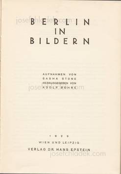  Adolf Behne - Berlin in Bildern (Titlepage)